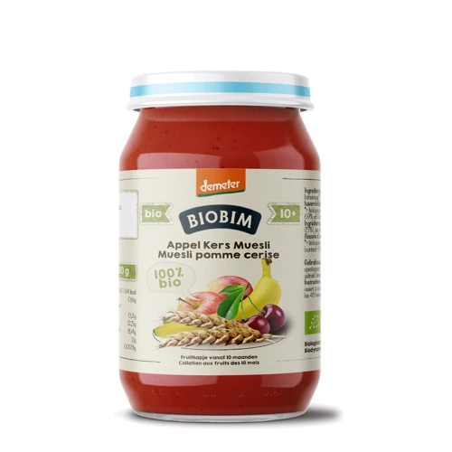 Пюре Biobim Яблоко вишня и мюсли 250 г (1187152)