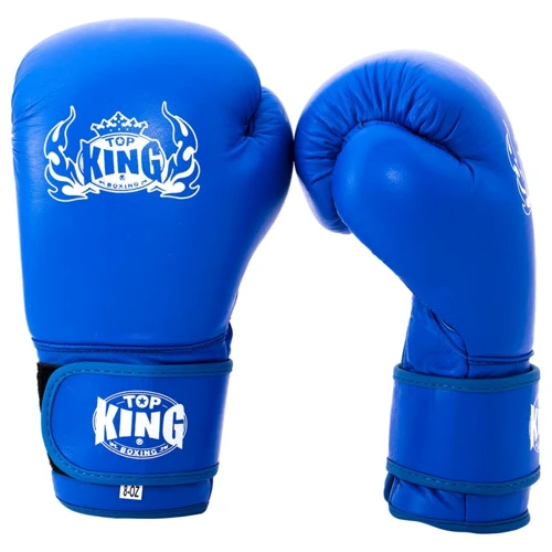 Кожаные перчатки для бокса Maraton Top King # 8 OZ Синие