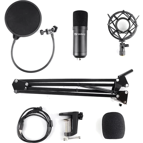 Микрофон Sandberg Streamer Kit USB Black (126-07): Назначение для компьютера
