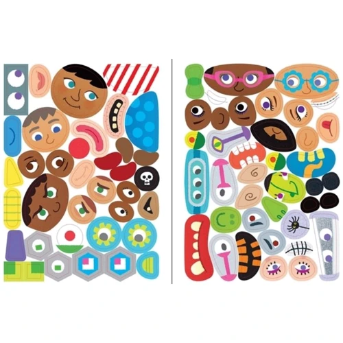 Funny Faces Sticker Book / Книга с наклейками Смешные лица: Производитель Usborne