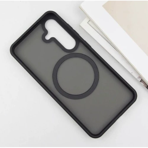 Чехол для телефонов Mobile Case TPU+PC Metal Buttons with MagSafe Colorful Black for Samsung S936 Galaxy S25 Plus: Пленка в комплекте нет