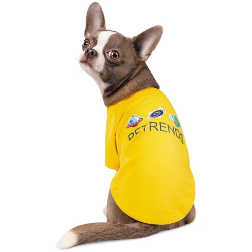 Футболка Pet Fashion Галактика желтая XS (4823082415915): Размер животного Маленькие