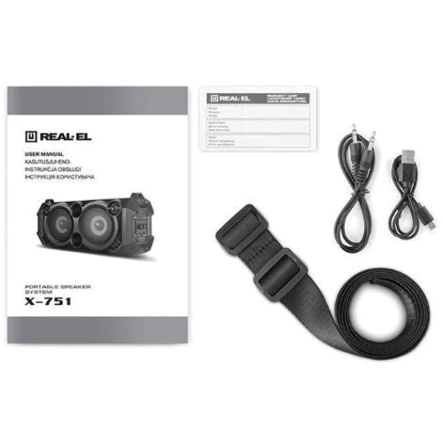 Акустика REAL-EL X-751 Black: Выходная мощность 36 Вт