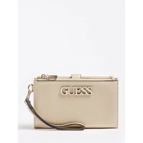 Жіночий гаманець Guess Uptown Chic Slg Dbl Zip Org золотистий (SWMG7301570-GOL)