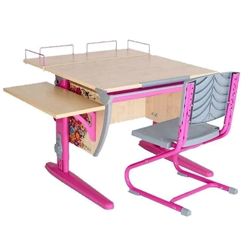Набор мебели Дэми клен/розовый с рисунком (цветы) (Д-20031151): Возраст ребенка от 6-ти лет