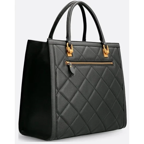 Сумка жіноча GUESS ABEY ELITE TOTE чорна (HWQB8558230-BLA): Матеріал Искусственная кожа
