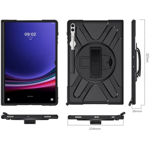 Аксесуар для планшетних ПК BeCover Heavy Duty Case з Stand Black для Samsung Galaxy Tab S8 Ultra / S9 Ultra / S10 Ultra (713664)