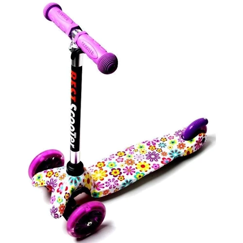 Самокат SCOOTER MINI PRINT ЦВЕТОК ФИОЛЕТ.