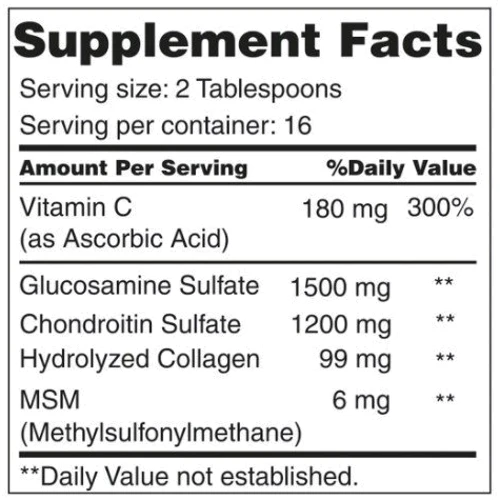 Earth‘s Creation Liquid Glucosamine,Chondrotin + Vit C Глюкозамин и Хондроитин 480 ml: Тип Глюкозамин