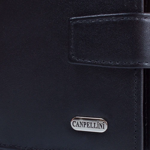 Мужское портмоне Canpellini черное (SHI1109-1): Материал Натуральная кожа
