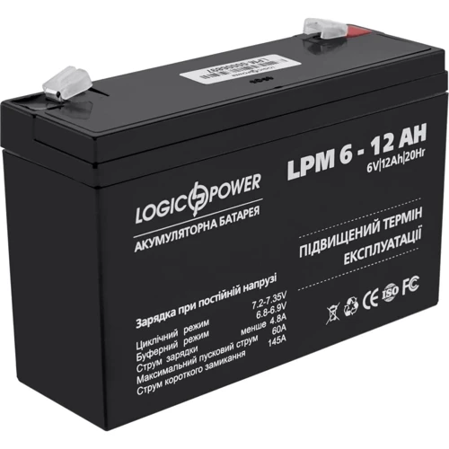 LogicPower LPM 6В 12 Ач (4159): Технологія AGM