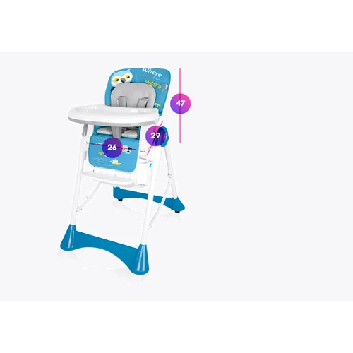 Стільчик для годування Baby Design PEPE NEW 04 GREEN: Матеріал метал, пластик