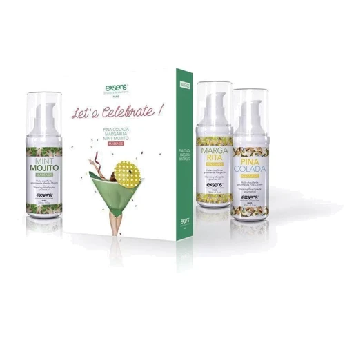 Распродажа! Набор разогревающих массажных масел EXSENS Lets Celebrate (3х30 мл) (срок годн. 07.2020): Тип Набор