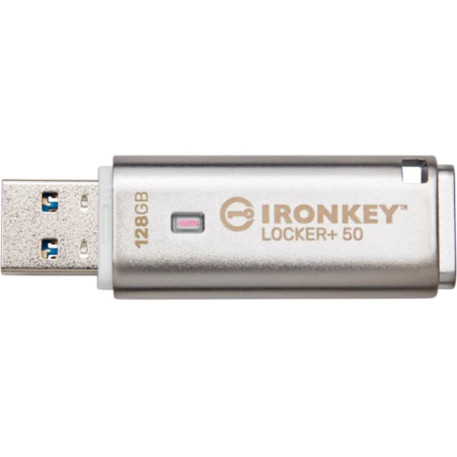 USB-флешка Kingston 128GB IronKey Locker Plus 50 AES Encrypted USB 3.2 (IKLP50/128GB): Максимальная скорость чтения, МБ/с 145
