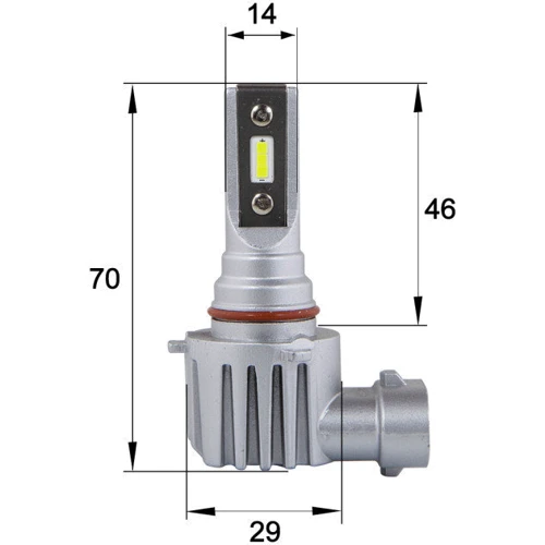 LED лампы Sho-Me F3 9005 20W: Цветовая температура, K 6500