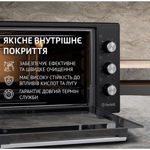 Електрична духовка настільна PERFELLI CLASSIC 48 BLACK фото 6