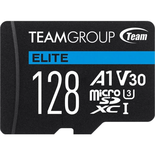Карта пам'яті Team 128GB microSDXC UHS-I U3 V30 A1 ELITE + adapter (TEAUSDX128GIV30A103): Тип карти MicroSDXC