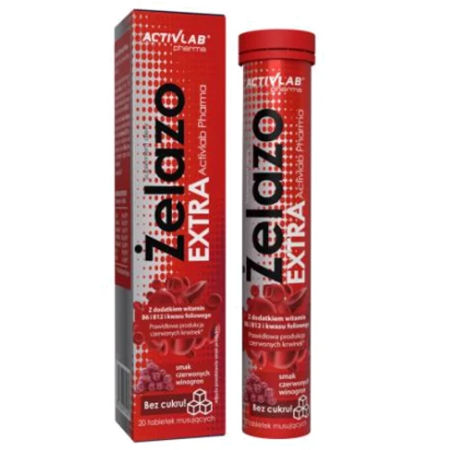 Activlab Zelazo 20 tabs / 20 servings / red grapes