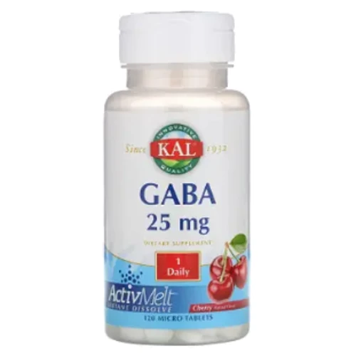 KAL GABA 25mg ГАМК (гамма-аминомасляная кислота) вишня 120 таблеток
