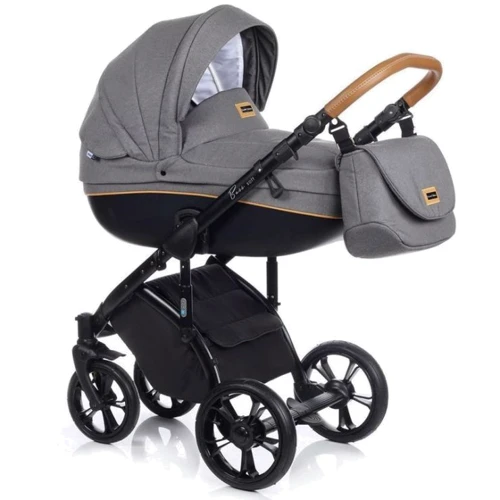 Универсальная коляска 2в1 Roan Bass Soft Black Cognac