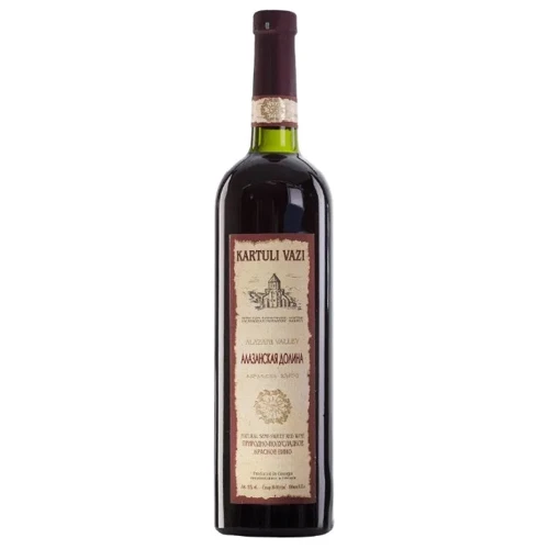 Вино Kartuli Vazi Алазанская долина, красное полусладкое, 0.75л 11% (DIS4860001680641)