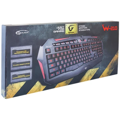Клавиатура Gemix W-210 Black: Тип клавиш мембранный