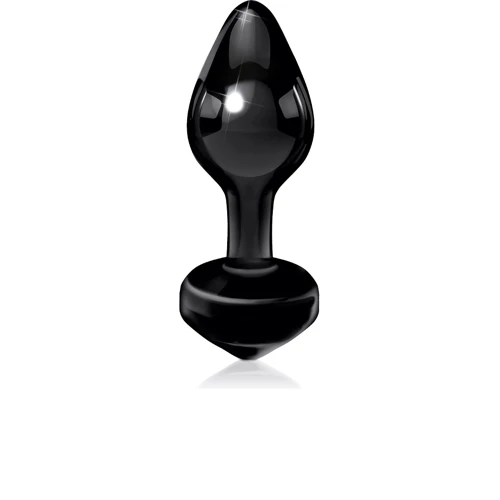 Pipedream Icicles No.44 - скляна анальна пробка, 6,5х2,5 см, чорний