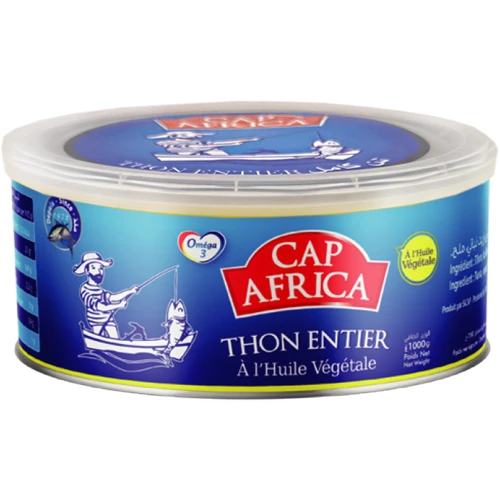 Тунець CAP AFRICA цілий в олії 1 кг (6191519600295)