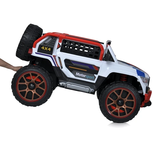 Детский электромобиль Bambi Racer Внедорожник белый с красным (M 5850EBLR-1)
