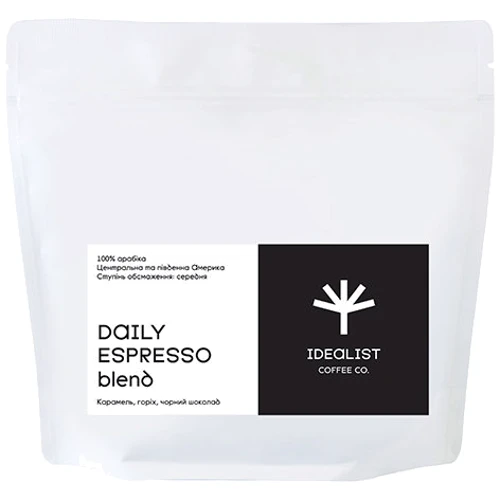Кофе IDEALIST COFFEE Co Daily Espresso бленд в зернах 250 г: Вид напитка кофе в зернах