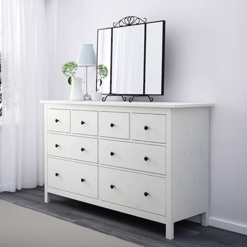 Комод с 8 ящиками ІКЕА HEMNES 160х96 см белая морилка (10239280) фото 2