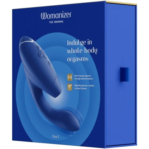 Вакуумний вібратор Womanizer - Duo 2 Blue