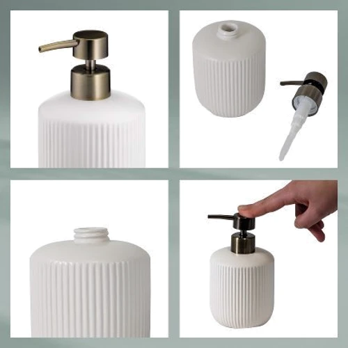 Дозатор для жидкого мыла KELA Adele белый 400 мл (23732)