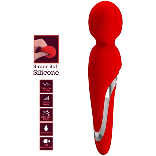 Вибромассажер LYBAILE Pretty Love Walter USB Red (BI-014622-2)