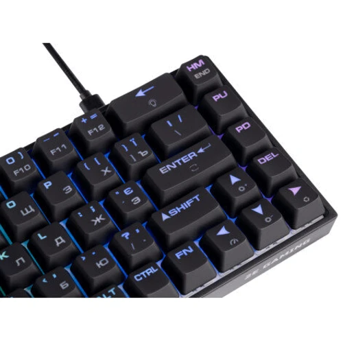 Клавіатура 2E KG370 RGB Gateron Red Switch Black (2E-KG370UBK-RD) фото 8