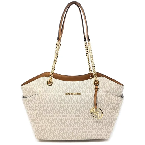 Женская сумка тоут Michael Kors бежевая (192877938460)