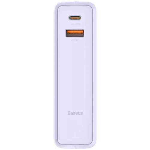 Зарядное устройство Baseus Wall Charger USB+USB-C Power Station 2 + Power Bank 10000mAh 20W CN Purple (PPNL010005): Кабель в комплекте отсутствует