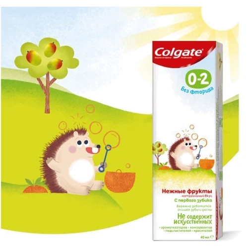 Colgate Зубна паста дитяча без фториду від 0 до 2 років 40 мл фото 8