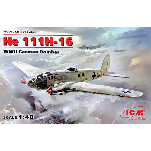 Немецкий бомбардировщик ICM He 111H-16, 2 МВ