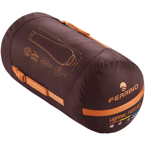 Спальный мешок Ferrino Lightec SM 1100 Lady/-3°C Nut/Yellow Left (86649INN): Тип кокон