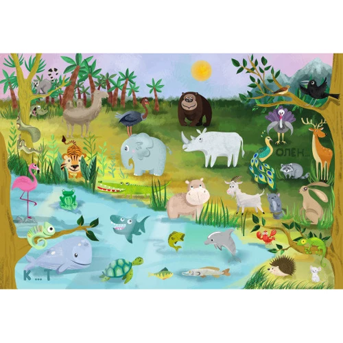 Дитяча навчальна гра з багаторазовими наклейками Умняшка ZOO Абетка (КП-005) KP-005 на укр. мовою