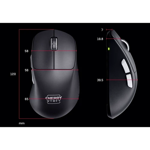 Мишка Xtrfy M64 Pro 8K Wireless Black (CX-M64W-PRO-BLACK): Ергономіка для правой руки