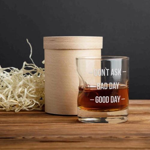 Стакан BeriDari с пулей "Don't ask. Bad day. Good day" для виски 300 мл фото 2