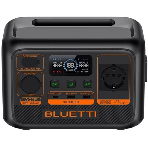 Зарядна станція Bluetti AC2P 230Wh 300W: Кількість розеток 220V 1