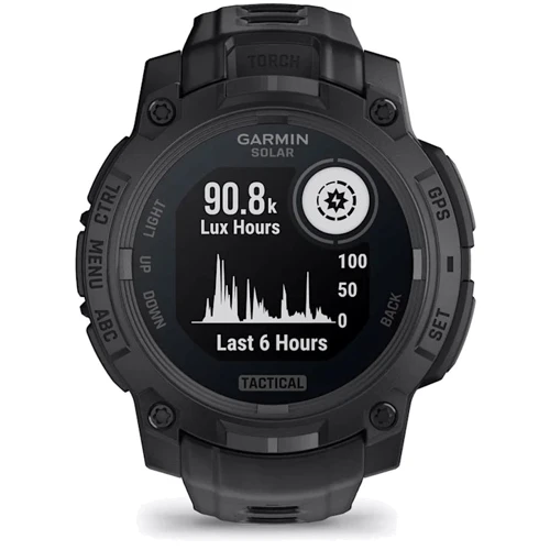 Смарт-часы Garmin Instinct 3 Solar 45mm Tactical Edition Black with Black Band (010-02934-50): Время работы 28 дней