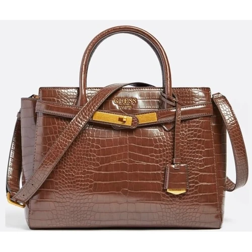 Сумка жіноча GUESS ENISA HIGH SOCIETY SATCHEL коричнева (HWCB8421060-BRO): Тип Сумки