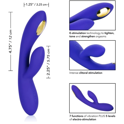 CalExotics Impulse Estim Dual Wand электростимулятор кролик с вибрацией, 12x3.25 см