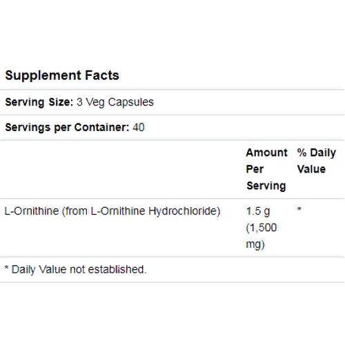 Now Foods L-Ornithine, 500 mg, 120 Veg Capsules (NF0122): Форма выпуска Капсулы