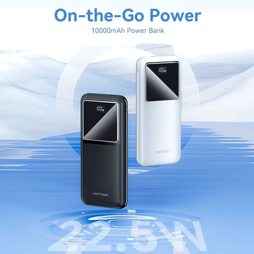 Внешний аккумулятор Vention Power Bank 10000mAh LED Display 22.5W White (FHKW0)