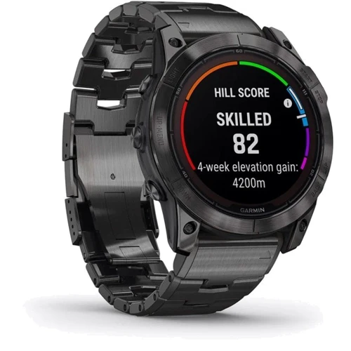 Смарт-часы Garmin Fenix 7X Pro Sapphire Solar Carbon Gray DLC Titanium with Vented Titanium Bracelet (010-02778-30): Материал корпуса Армированный волокном полимер с металлической задней крышкой